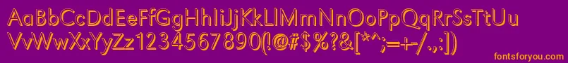 GroteskshXlightRegular Font – Orange Fonts on Purple Background
