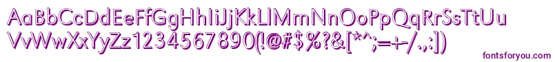 Czcionka GroteskshXlightRegular – fioletowe czcionki