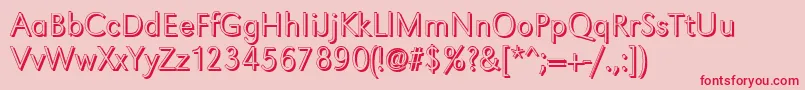 フォントGroteskshXlightRegular – ピンクの背景に赤い文字