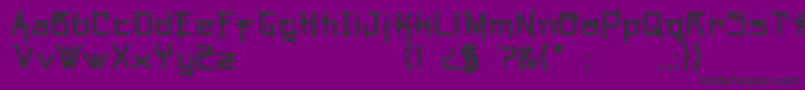 フォントMusicWarrior – 紫の背景に黒い文字