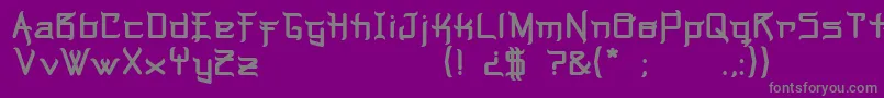 Czcionka MusicWarrior – szare czcionki na fioletowym tle