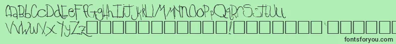 TimkinRegular Font – Black Fonts on Green Background