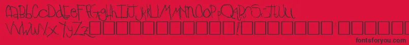 TimkinRegular Font – Black Fonts on Red Background