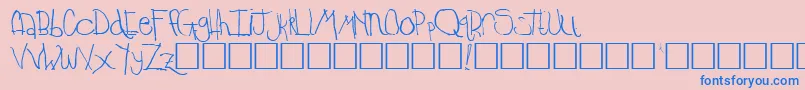 Шрифт TimkinRegular – синие шрифты на розовом фоне