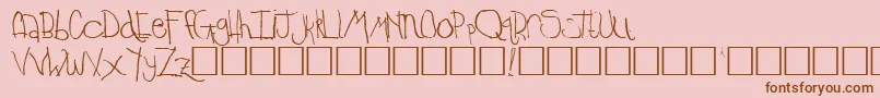 Police TimkinRegular – polices brunes sur fond rose
