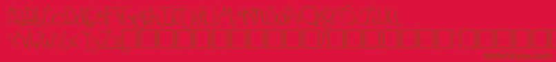 TimkinRegular Font – Brown Fonts on Red Background