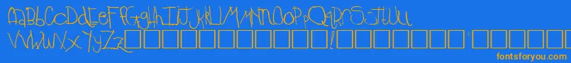 Saiba mais sobre a fonte TimkinRegular Fonte TimkinRegular – fontes laranjas em um fundo azul