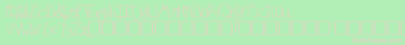 フォントTimkinRegular – 緑の背景にピンクのフォント