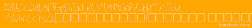 フォントTimkinRegular – オレンジの背景にピンクのフォント