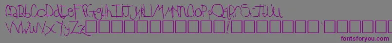 Weitere Informationen zur TimkinRegular-Schriftart TimkinRegular-Schriftart – Violette Schriften auf grauem Hintergrund