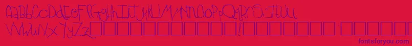 TimkinRegular Font – Purple Fonts on Red Background
