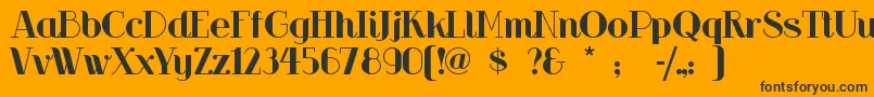 Riotsqua Font – Black Fonts on Orange Background