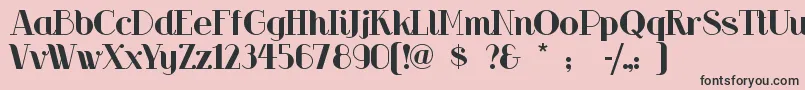フォントRiotsqua – ピンクの背景に黒い文字