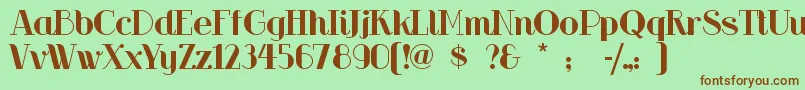 Riotsqua Font – Brown Fonts on Green Background