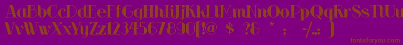 Riotsqua Font – Brown Fonts on Purple Background
