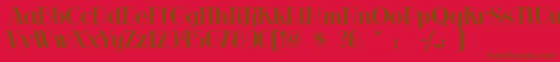 Czcionka Riotsqua – brązowe czcionki na czerwonym tle