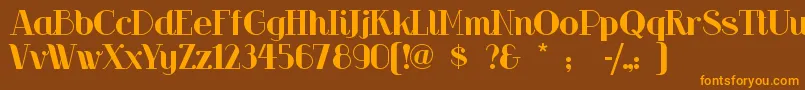 Riotsqua Font – Orange Fonts on Brown Background