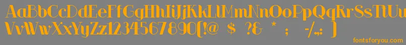 Riotsqua-Schriftart – Orangefarbene Schriften auf grauem Hintergrund
