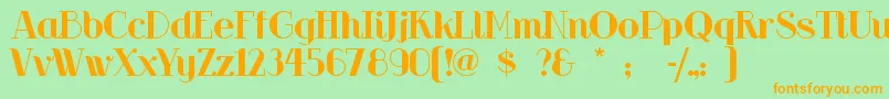 Riotsqua Font – Orange Fonts on Green Background