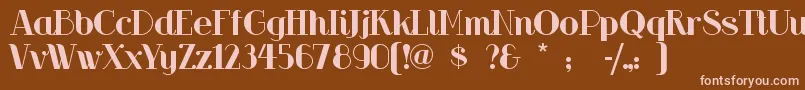 Riotsqua Font – Pink Fonts on Brown Background