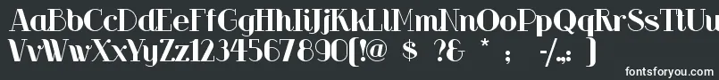 Шрифт Riotsqua – белые шрифты на чёрном фоне