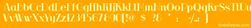Riotsqua Font – Yellow Fonts on Orange Background
