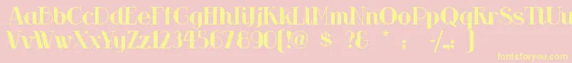 Шрифт Riotsqua – жёлтые шрифты на розовом фоне
