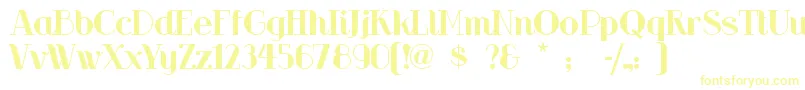 Riotsqua Font – Yellow Fonts on White Background