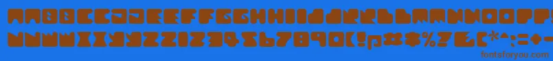 Fonte Textanr – fontes marrons em um fundo azul