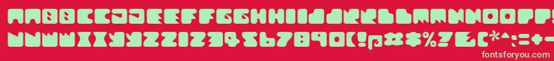 Textanr Font – Green Fonts on Red Background