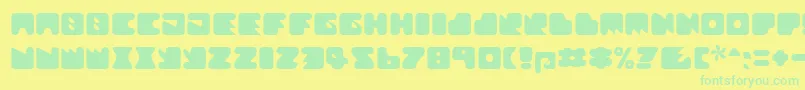 Textanr Font – Green Fonts on Yellow Background