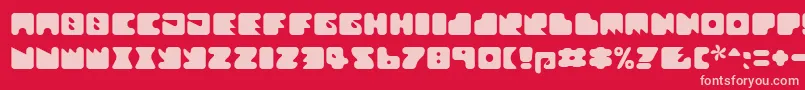 Textanr Font – Pink Fonts on Red Background
