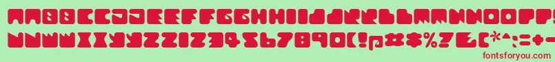 Textanr Font – Red Fonts on Green Background