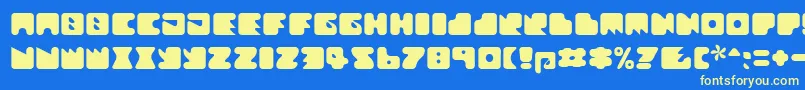 Textanr Font – Yellow Fonts on Blue Background