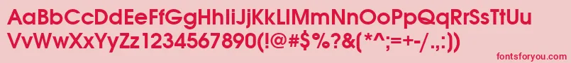 Avantgargotitcteedem Font – Red Fonts on Pink Background