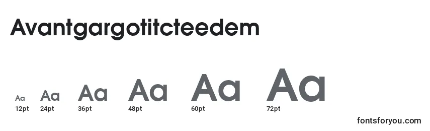 Размеры шрифта Avantgargotitcteedem