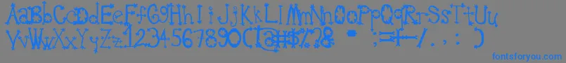 OldieSplatLyngam Font – Blue Fonts on Gray Background