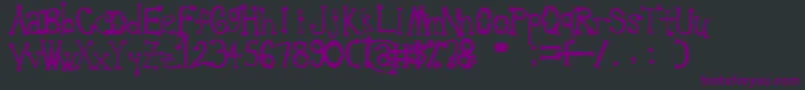 OldieSplatLyngam Font – Purple Fonts on Black Background