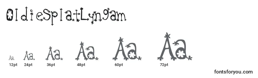 OldieSplatLyngam Font Sizes