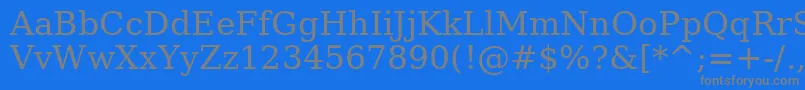 フォントAeOstorah – 青い背景に灰色の文字