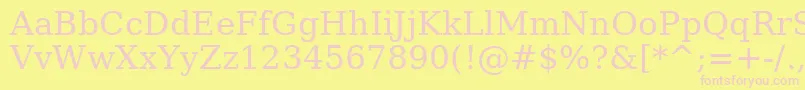 Шрифт AeOstorah – розовые шрифты на жёлтом фоне