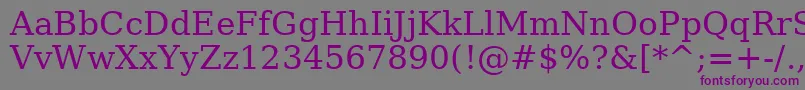 Шрифт AeOstorah – фиолетовые шрифты на сером фоне