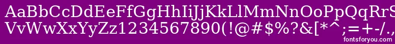 AeOstorah Font – White Fonts on Purple Background