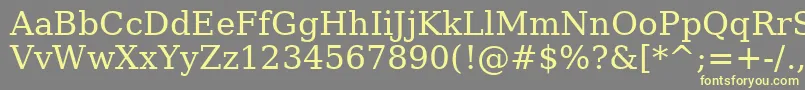 AeOstorah-Schriftart – Gelbe Schriften auf grauem Hintergrund