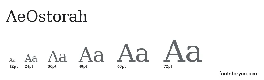 Размеры шрифта AeOstorah