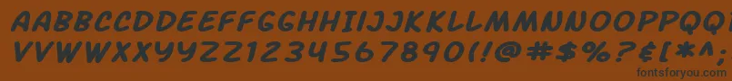 SfArchRivalExtendedBoldItalic Font – Black Fonts on Brown Background