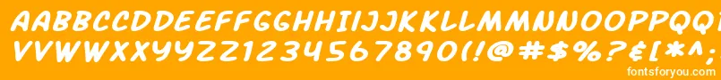 SfArchRivalExtendedBoldItalic Font – White Fonts on Orange Background