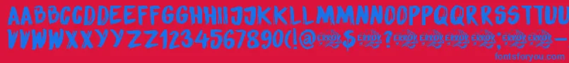 Шрифт DkSensoryOverload – синие шрифты на красном фоне