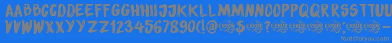 DkSensoryOverload Font – Gray Fonts on Blue Background