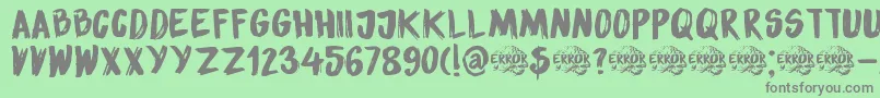 DkSensoryOverload Font – Gray Fonts on Green Background